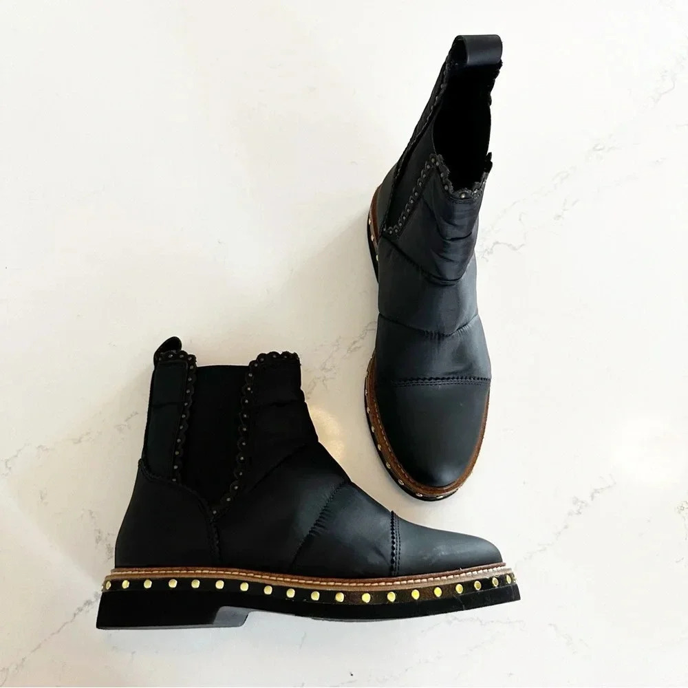 Free People Atlas Puffer Chelsea Boot | NWOB | 36.5/6.5 | Black - Picture 6 of 8